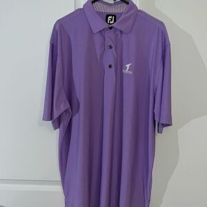 FootJoy FJ Pointed Purple Hazeltine Minnesota Vikings Colors Golf Polo Shirt L
